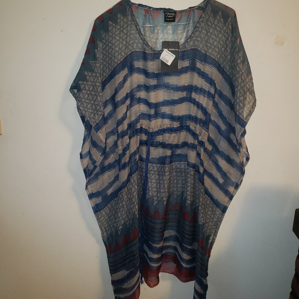 NWT American Leisure Free Size  Print Beach Swim Cover Up Dress